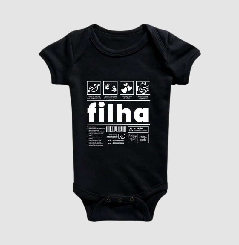 Rótulo de Filha (body bebê)