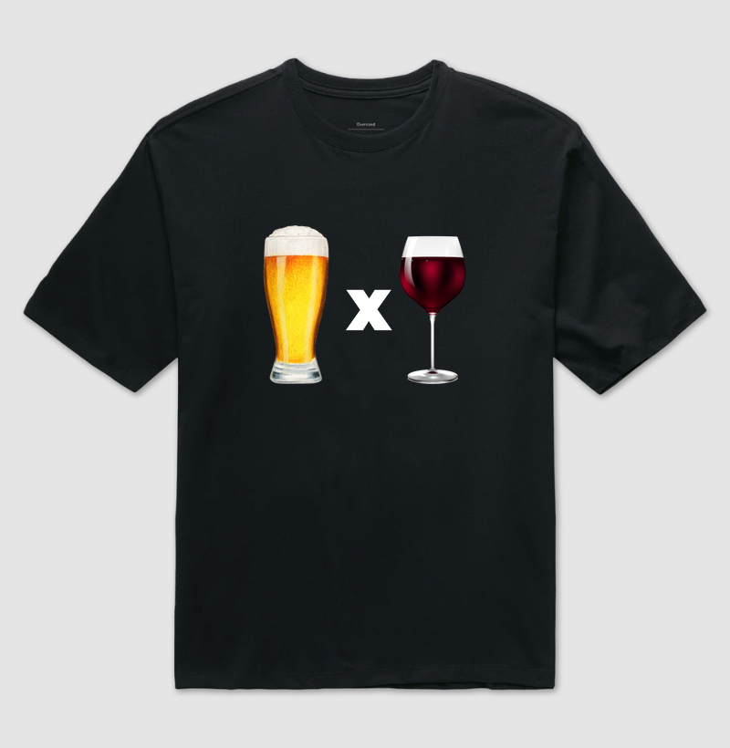 Camiseta Cerveja x Vinho