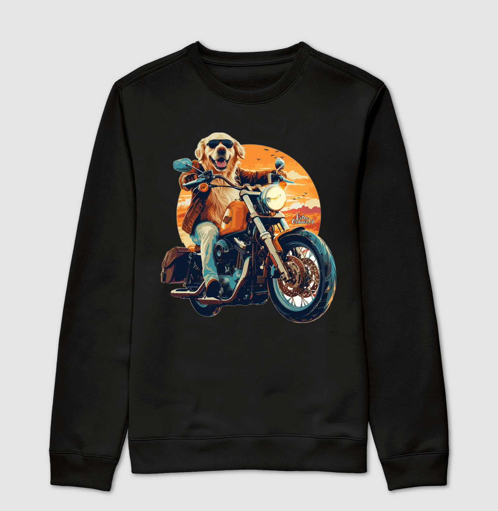Golden Retriever Motociclista