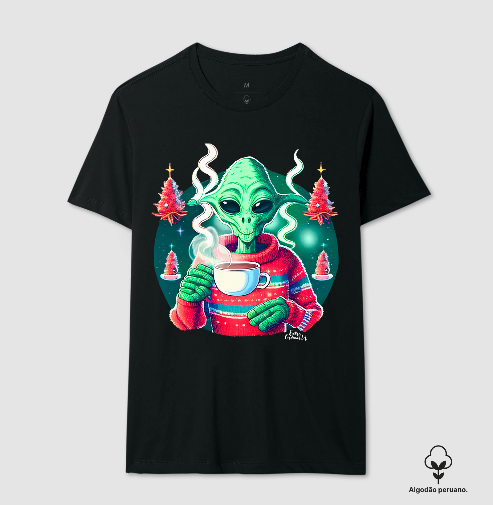 Alienígena Bebendo Café 