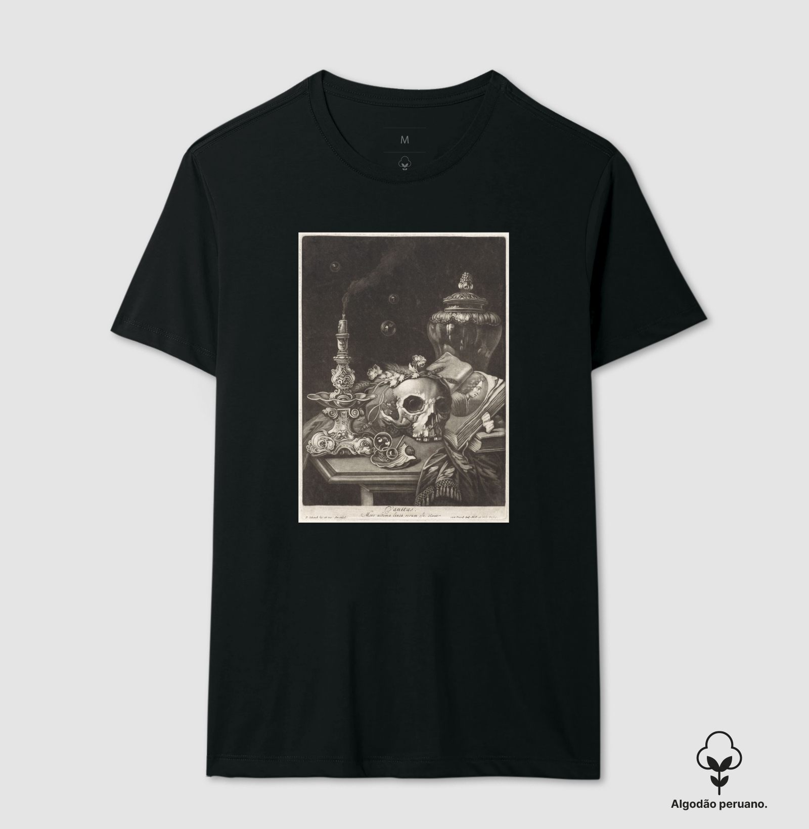 Natureza-Morta Vanitas com Caveira Ornada de Flores (1700)