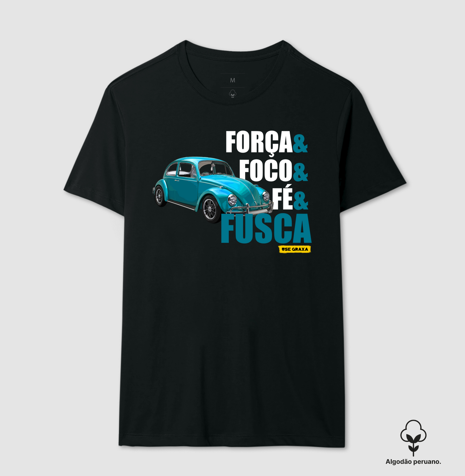 Força Foco Fé Fusca Azul 