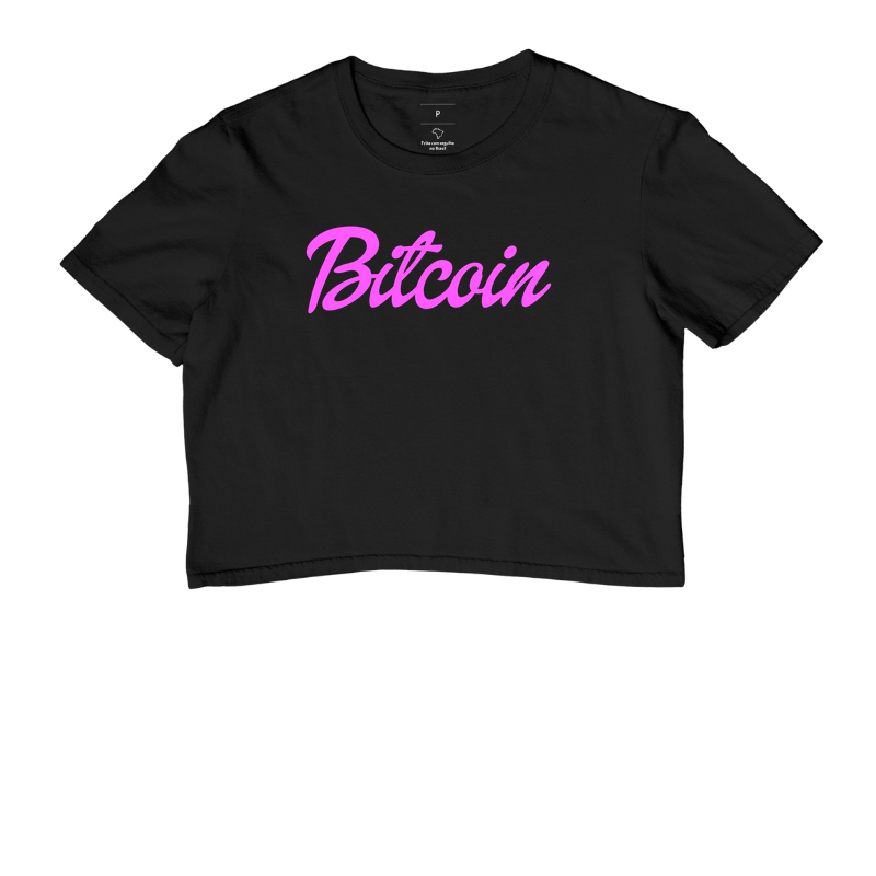 Bitcoin Logo Boneca Rosa