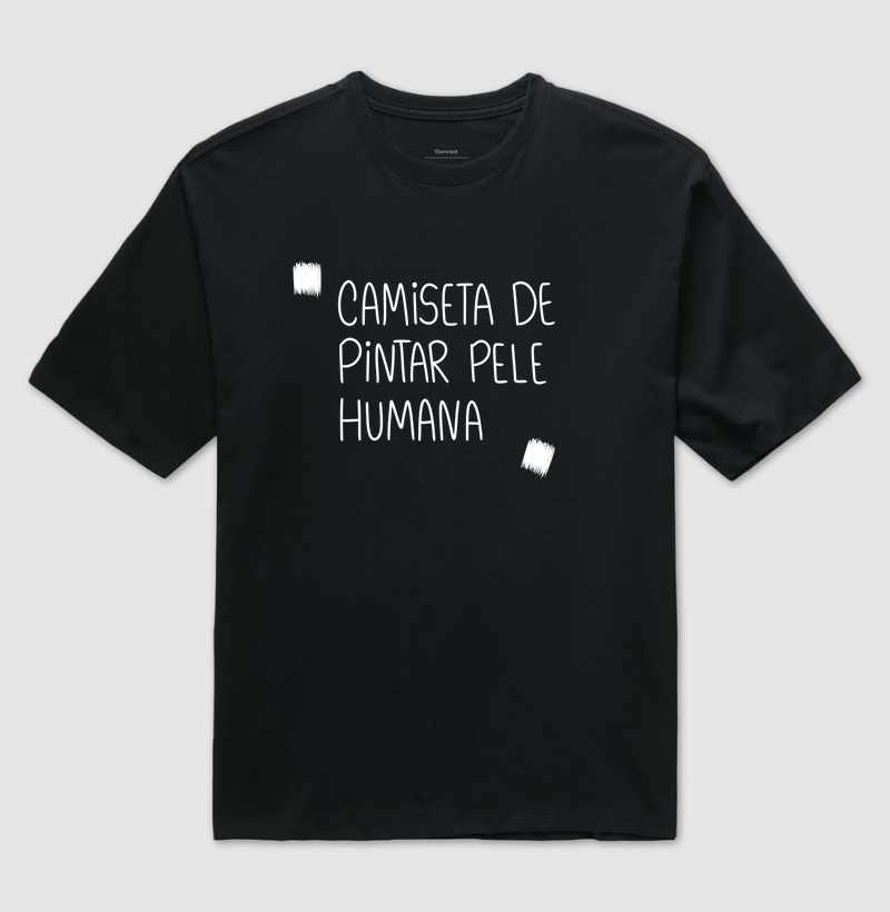 Camiseta de pintar pele humana