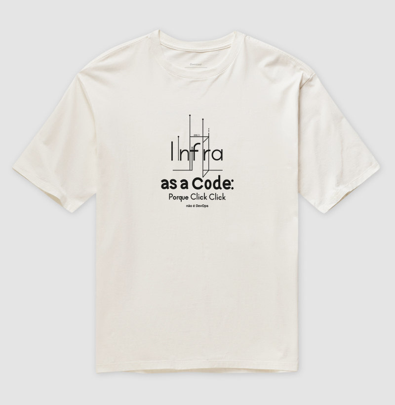 Camiseta "Infra as a code, Porque Click Click não é Devops" T.I
