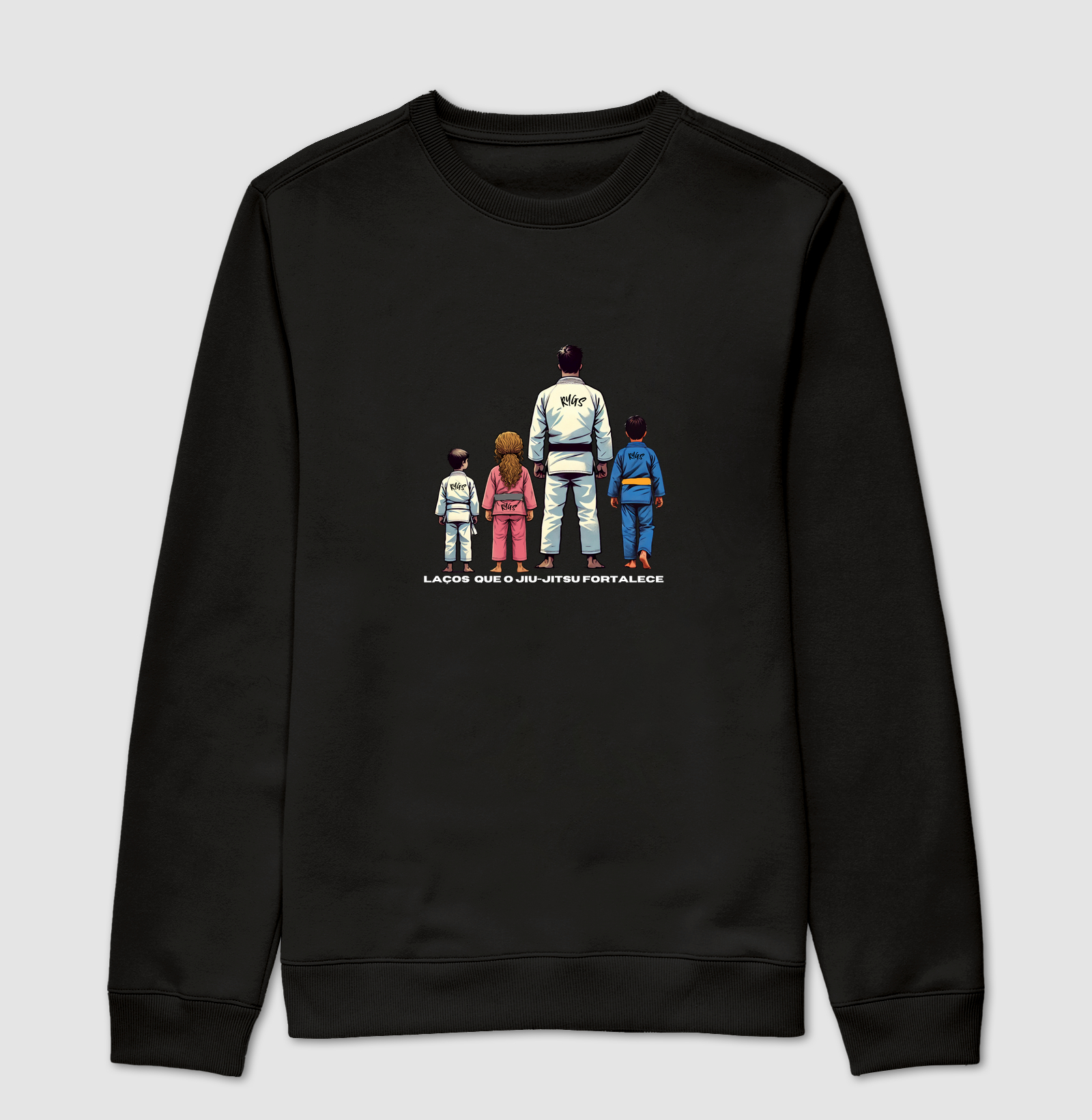 Laços  que o Jiu-Jitsu fortalece, Pai e Filha e 2 filhos