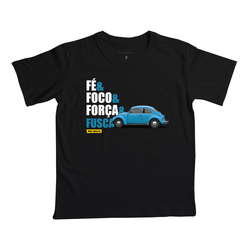 Fé Foco Força Fusca Azul Claro
