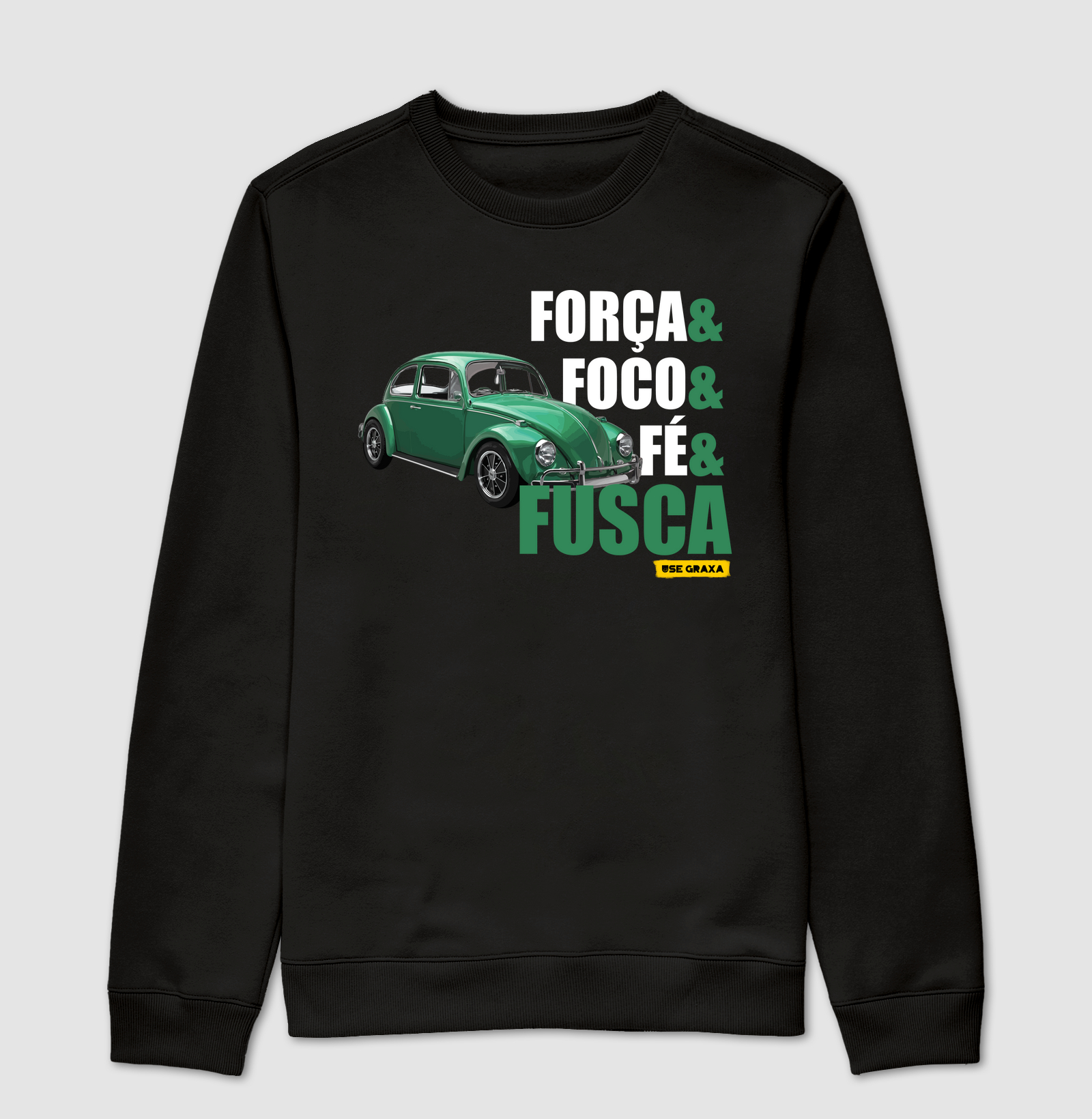 Força Foco Fé Fusca Verde