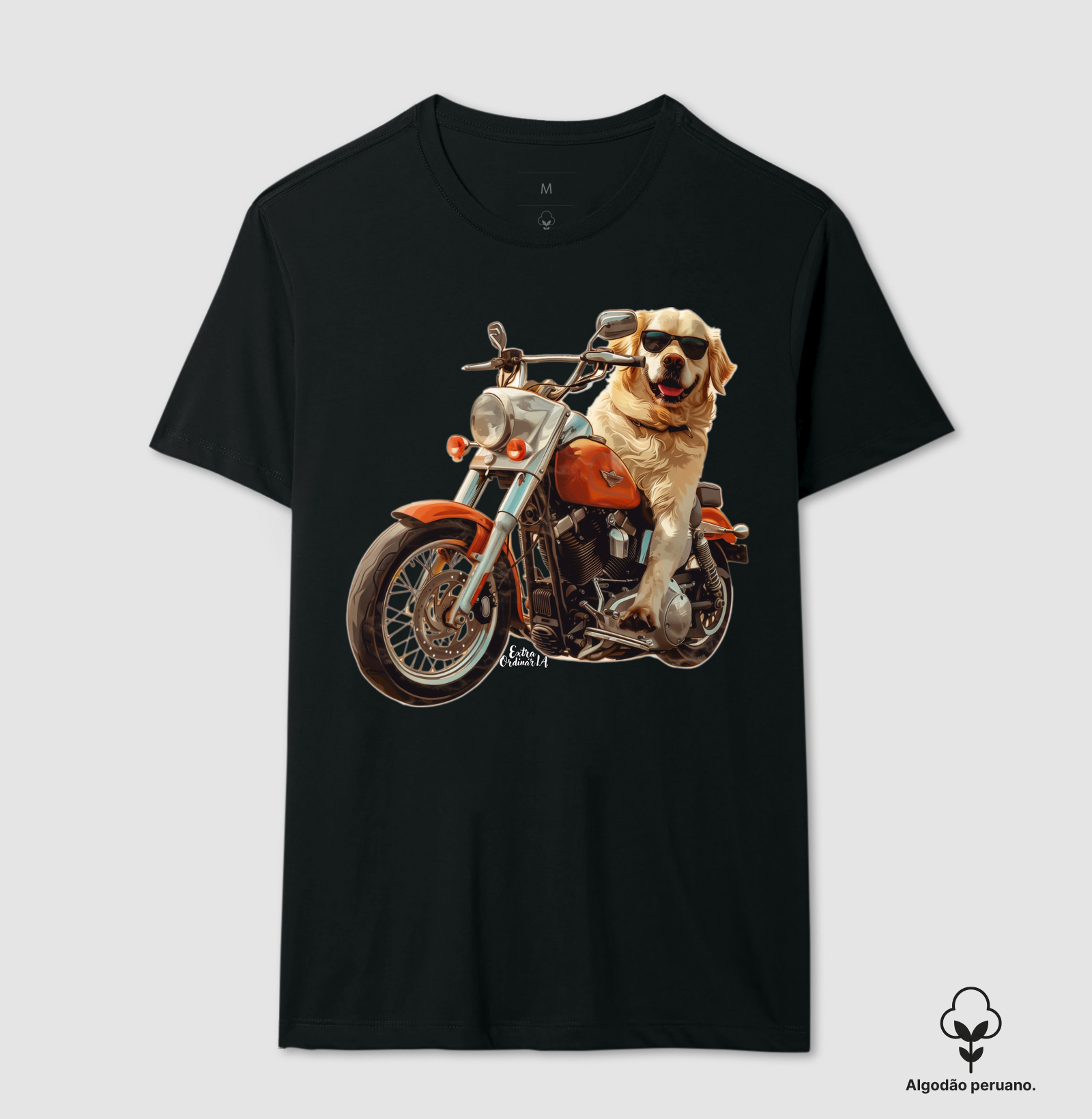 Golden Retriever Motociclista