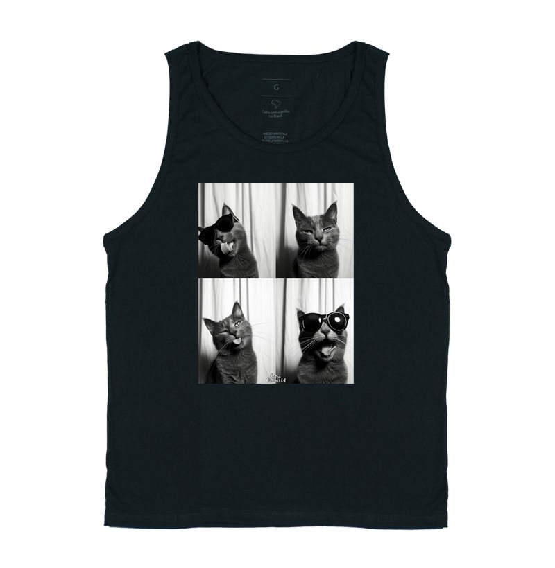 Gato Preto de Óculos Photobooth