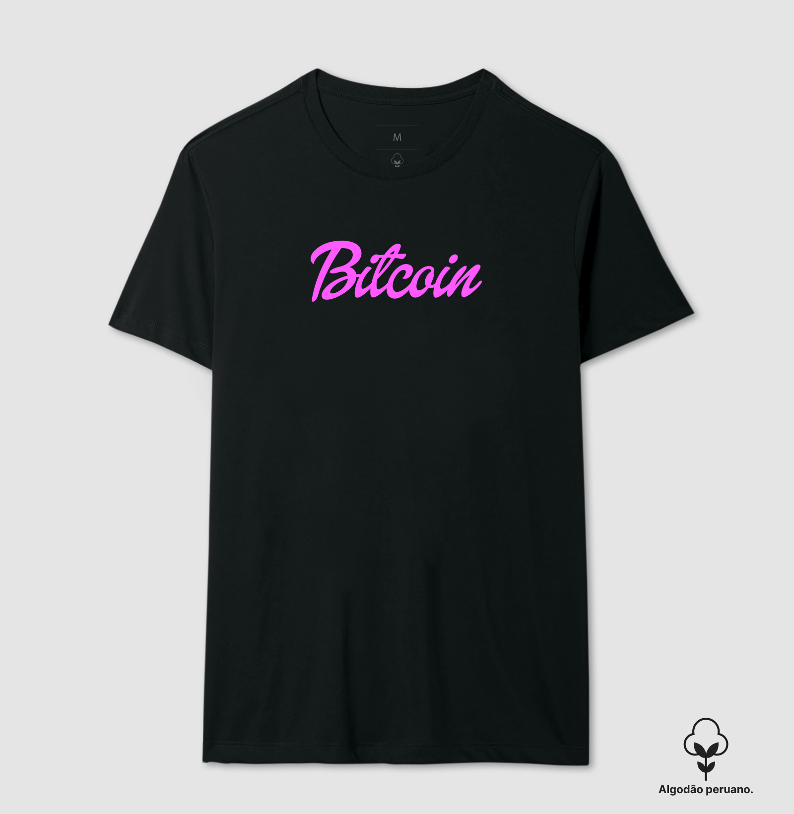 Bitcoin Logo Boneca Rosa