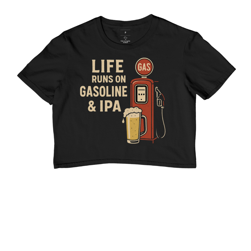 Camiseta Gasoline & IPA – Vida Movida a Chope e Combustível