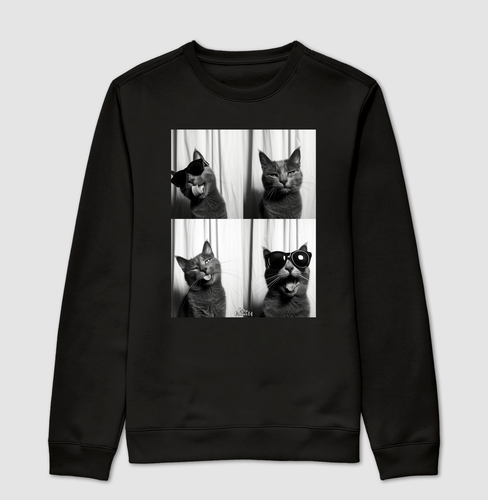 Gato Preto de Óculos Photobooth