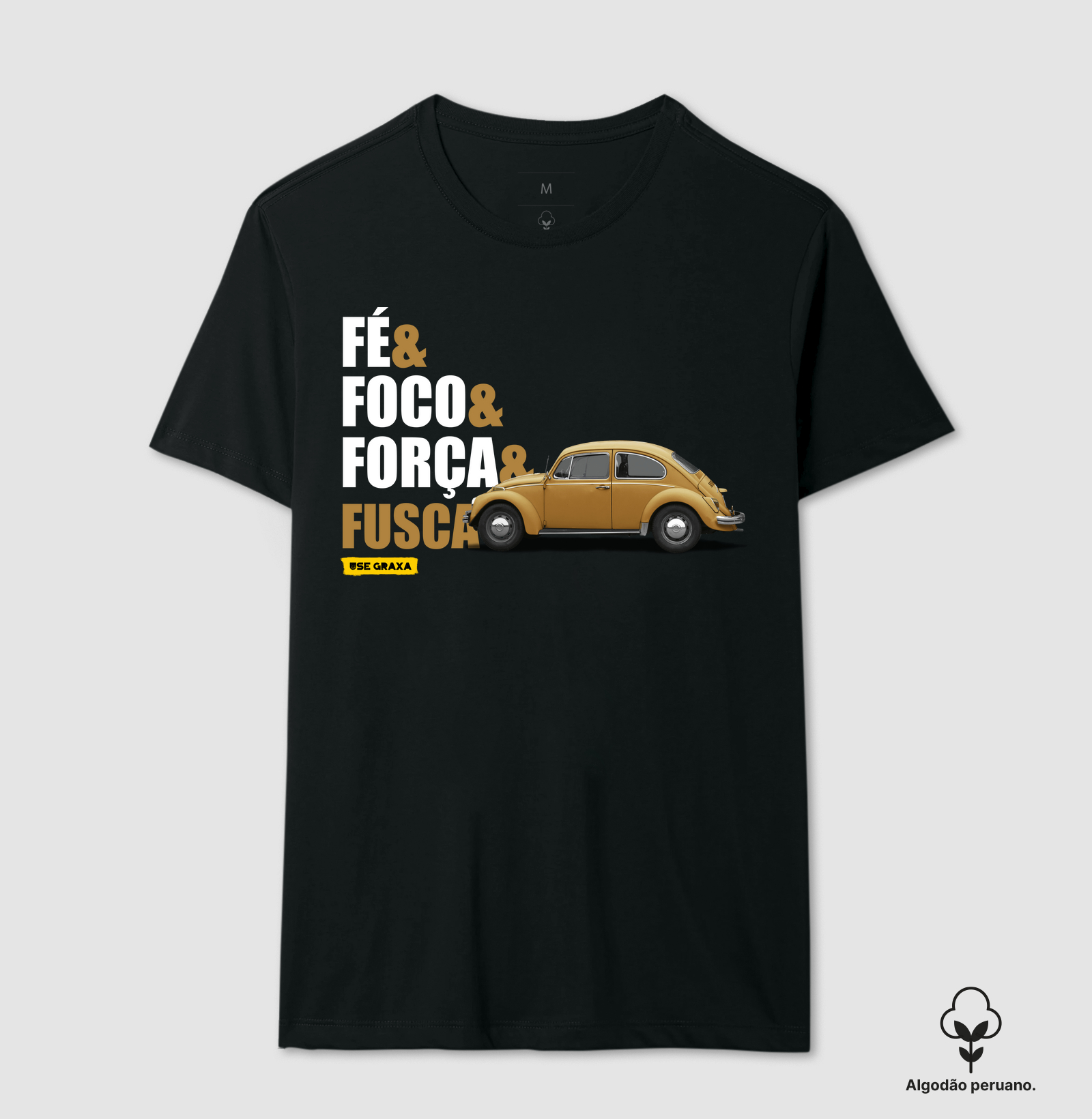 Fé Foco Força Fusca Bege Marrom