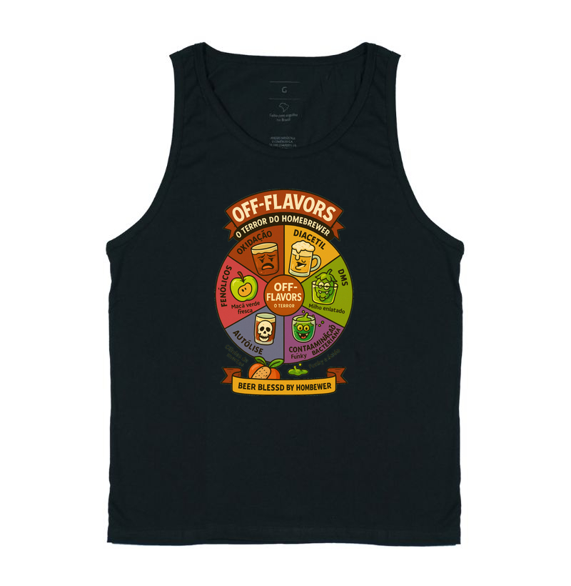 Camiseta Off-Flavors O Terror do Homebrewer Estampa Cerveja Artesanal