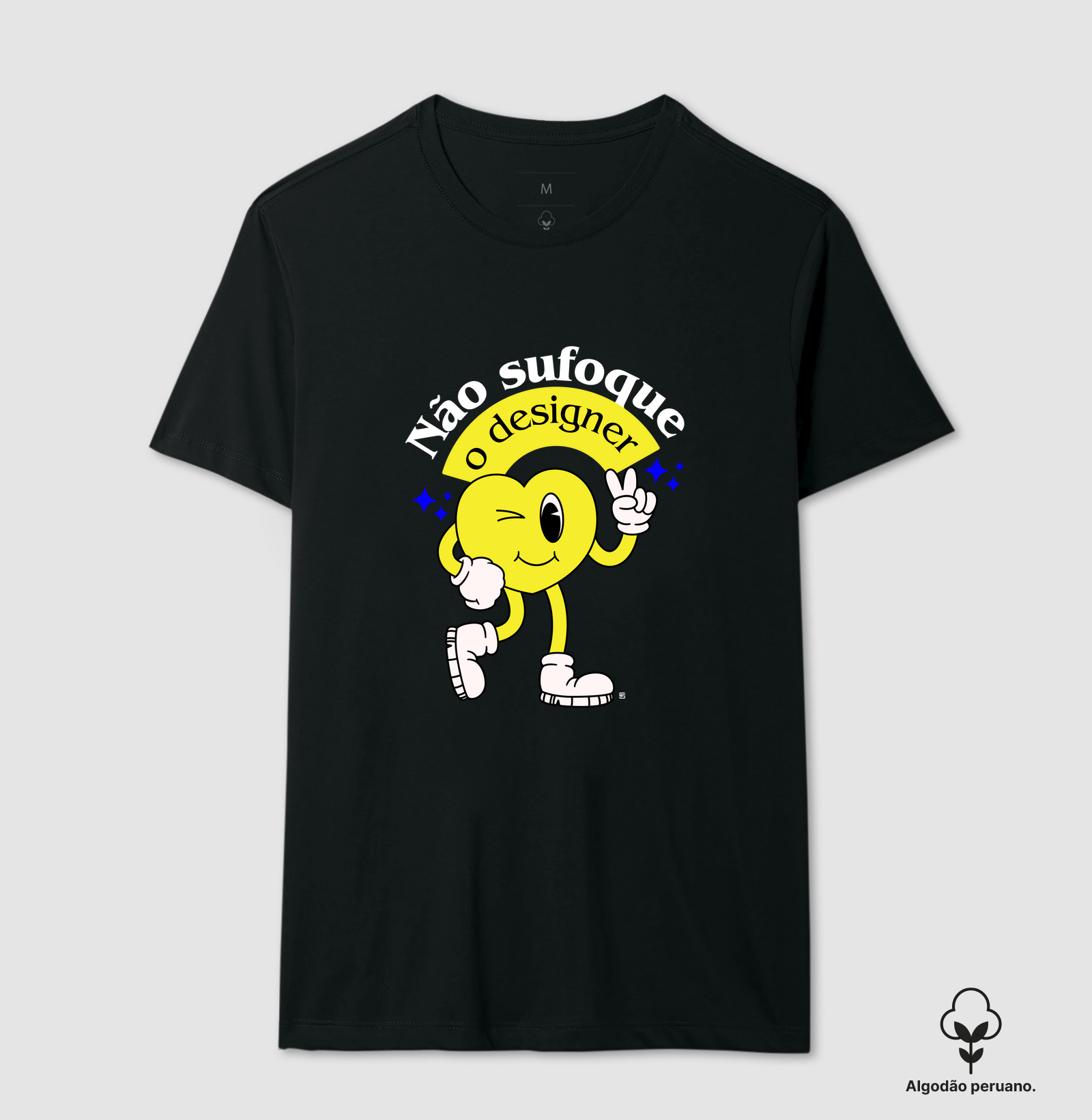 Camiseta Algodão Peruano Não sufoque o designer