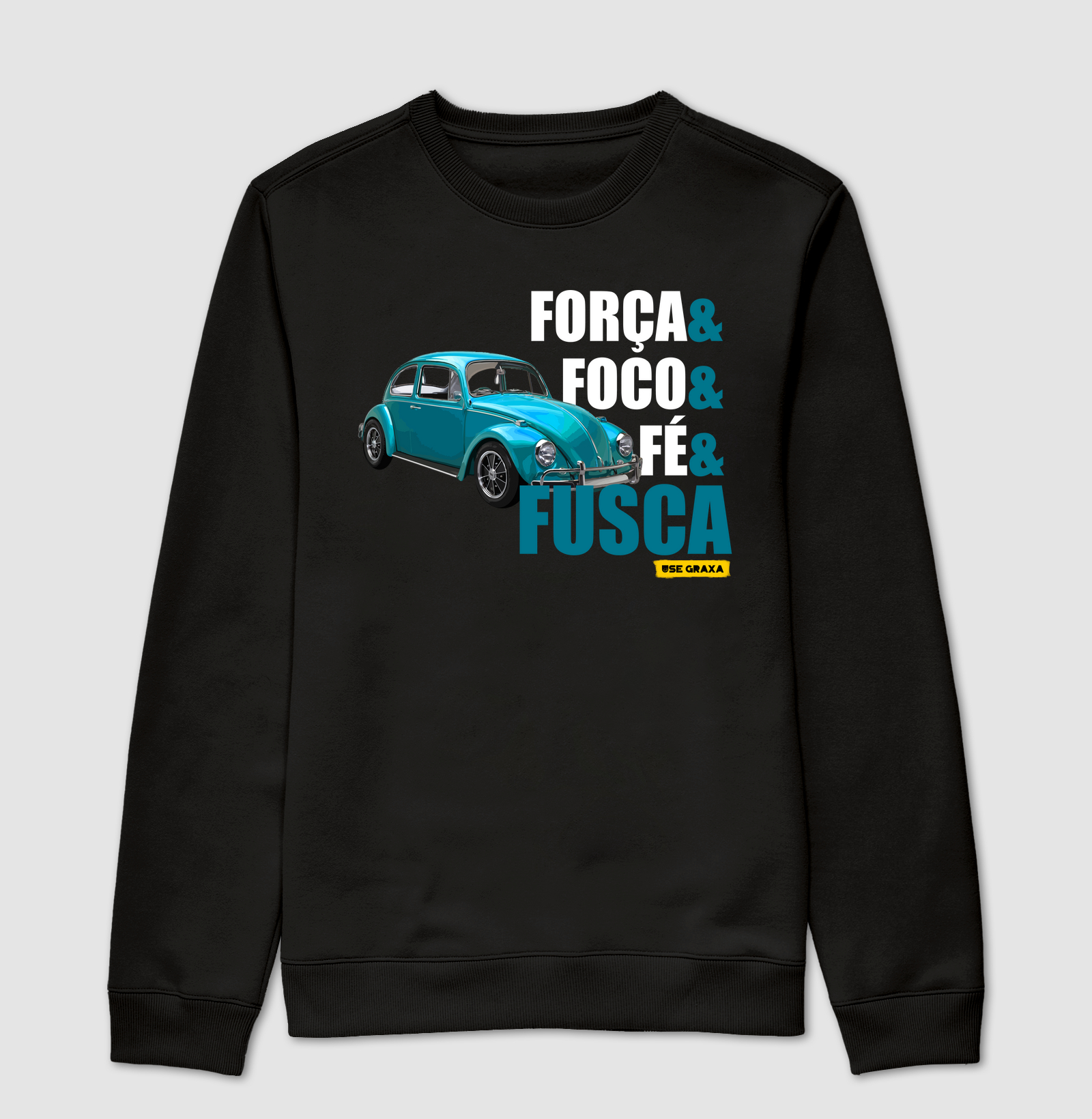 Força Foco Fé Fusca Azul 