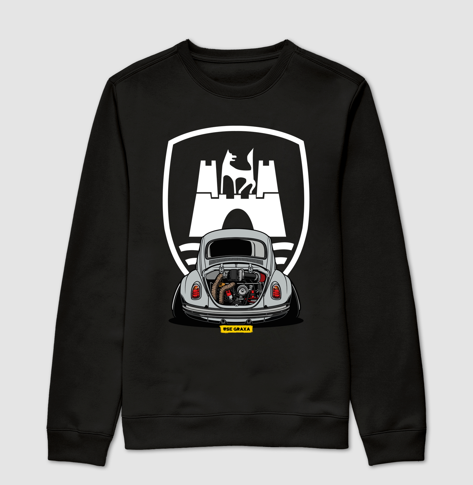 Wolfsburg VW Fusca Cinza Prata