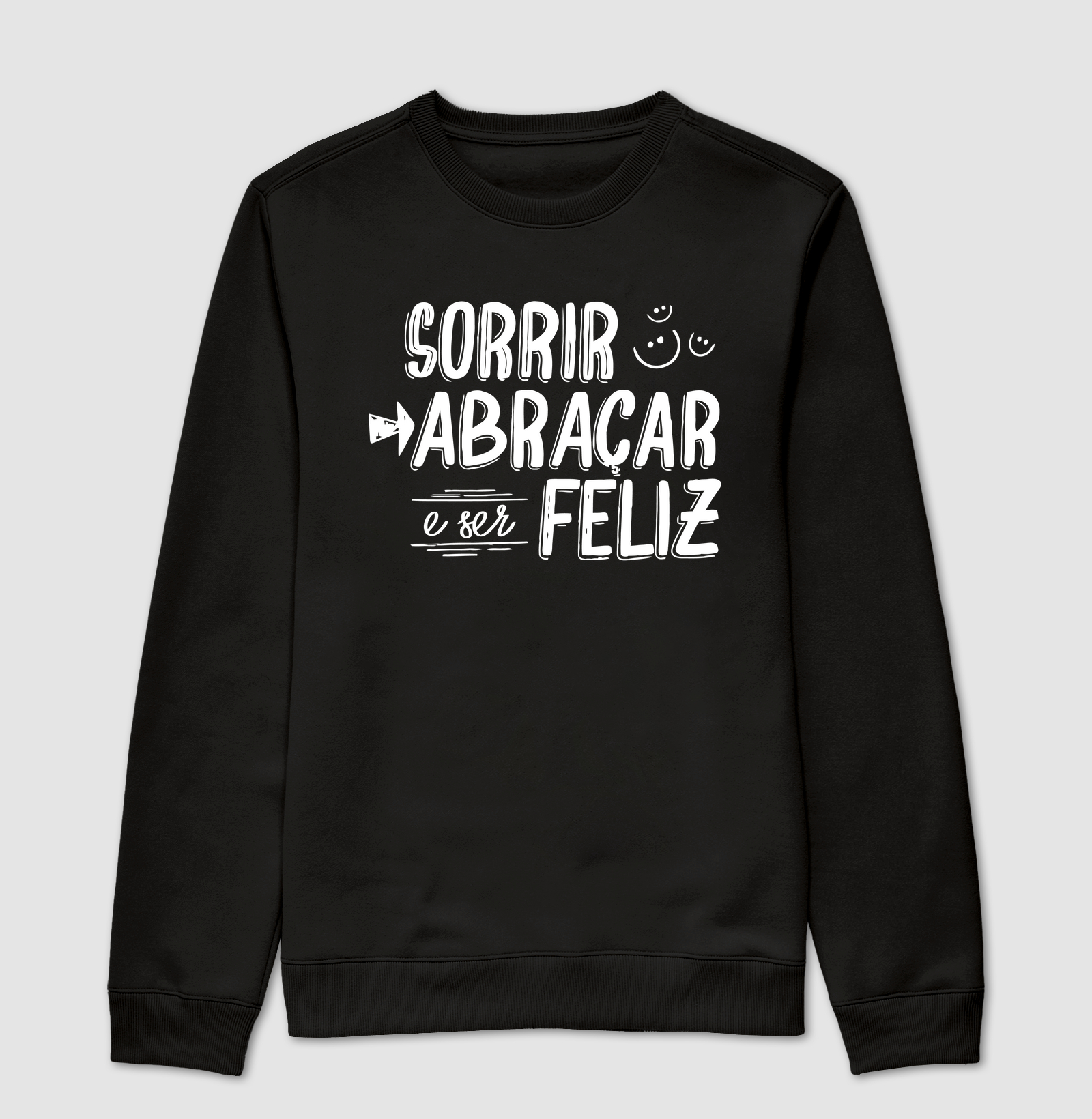 Sorrir abraçar e ser feliz
