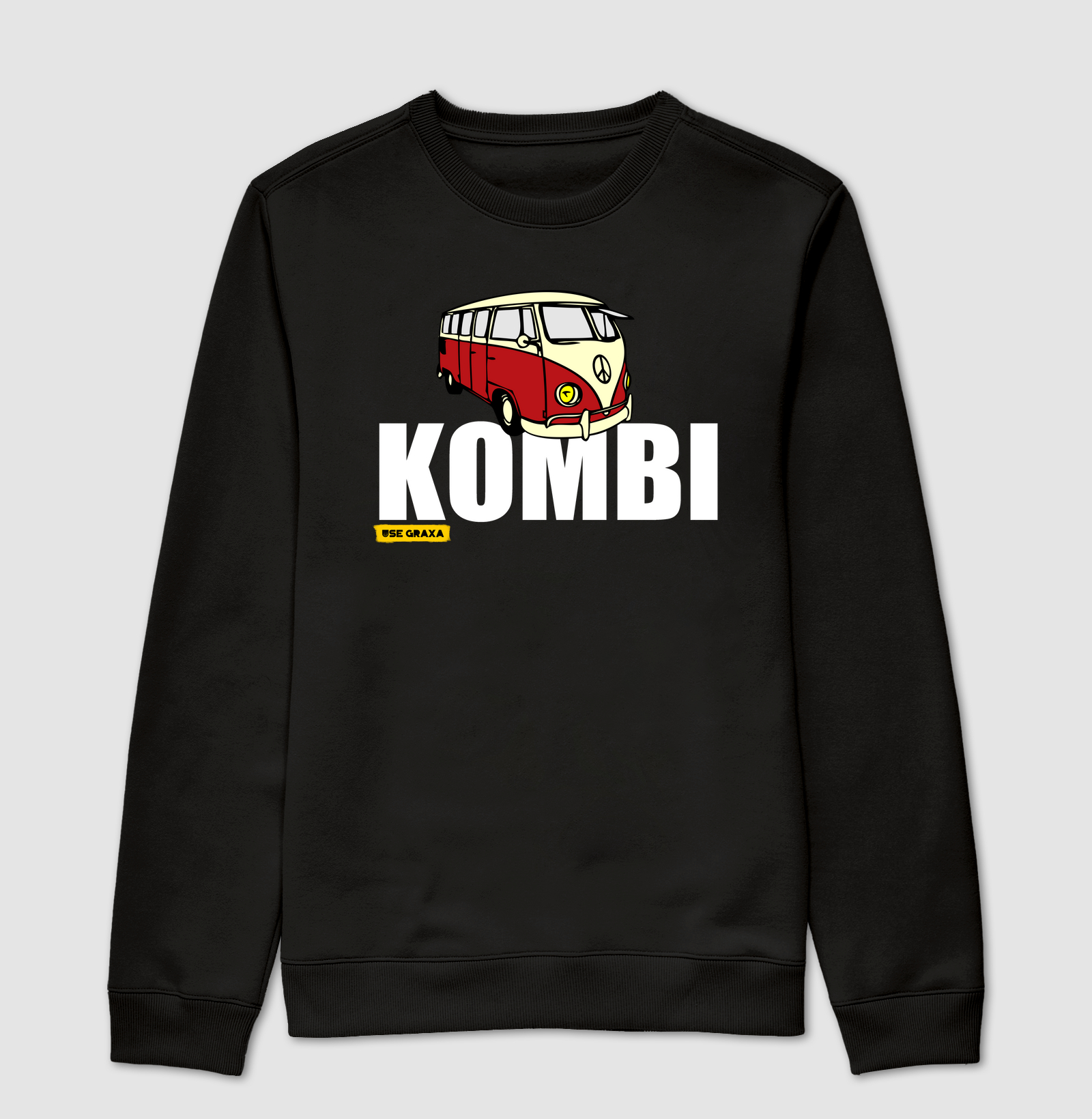 Kombi Vermelha e Branca Escrita