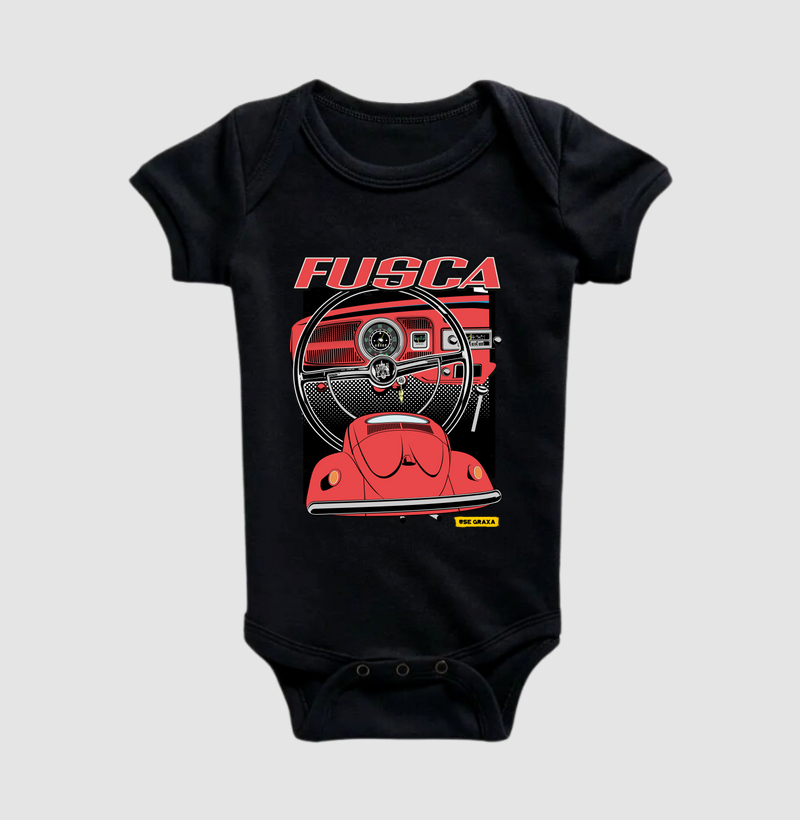 Fusca com Painel Vermelho