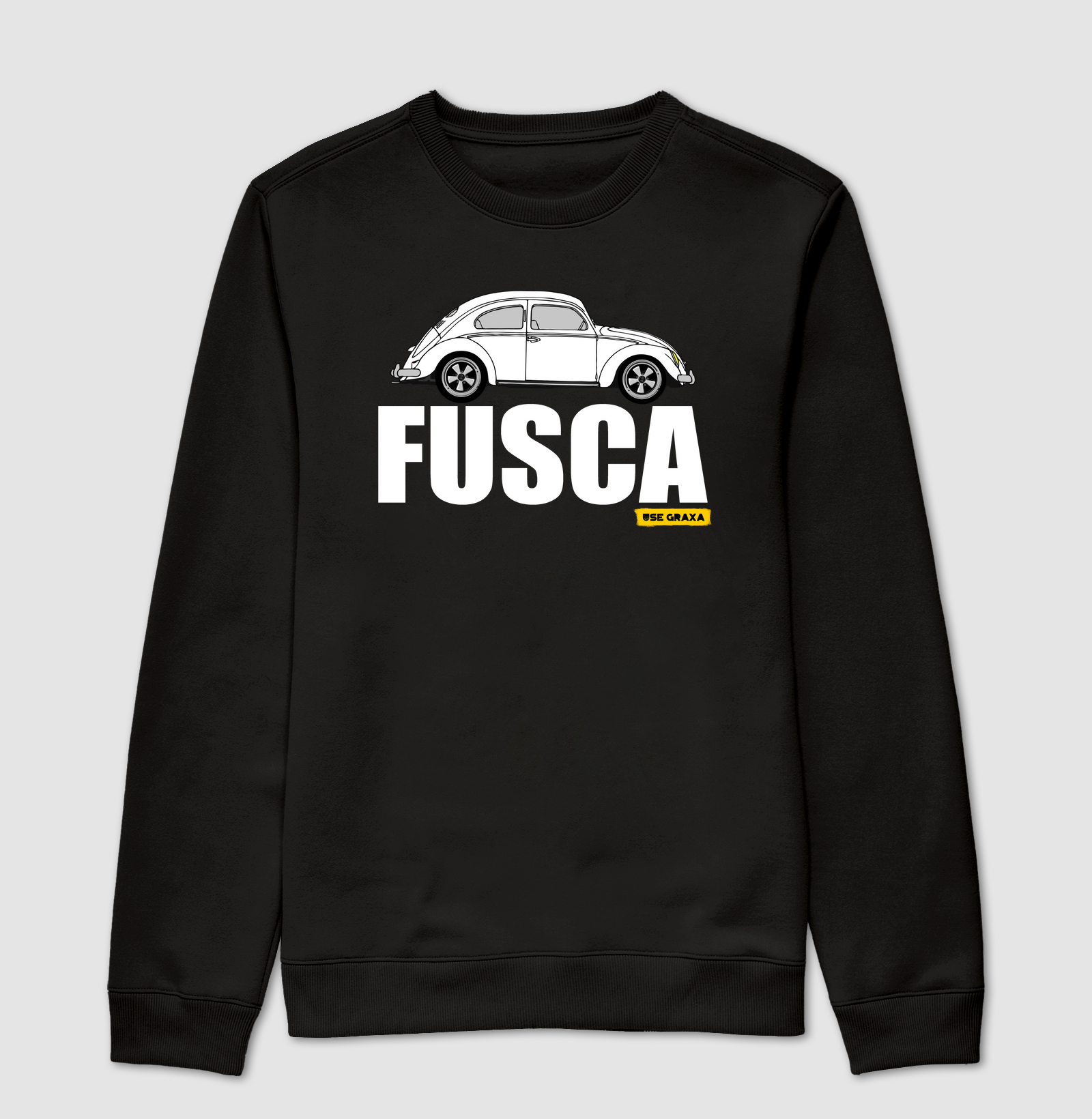 Fusca Branco com escrita