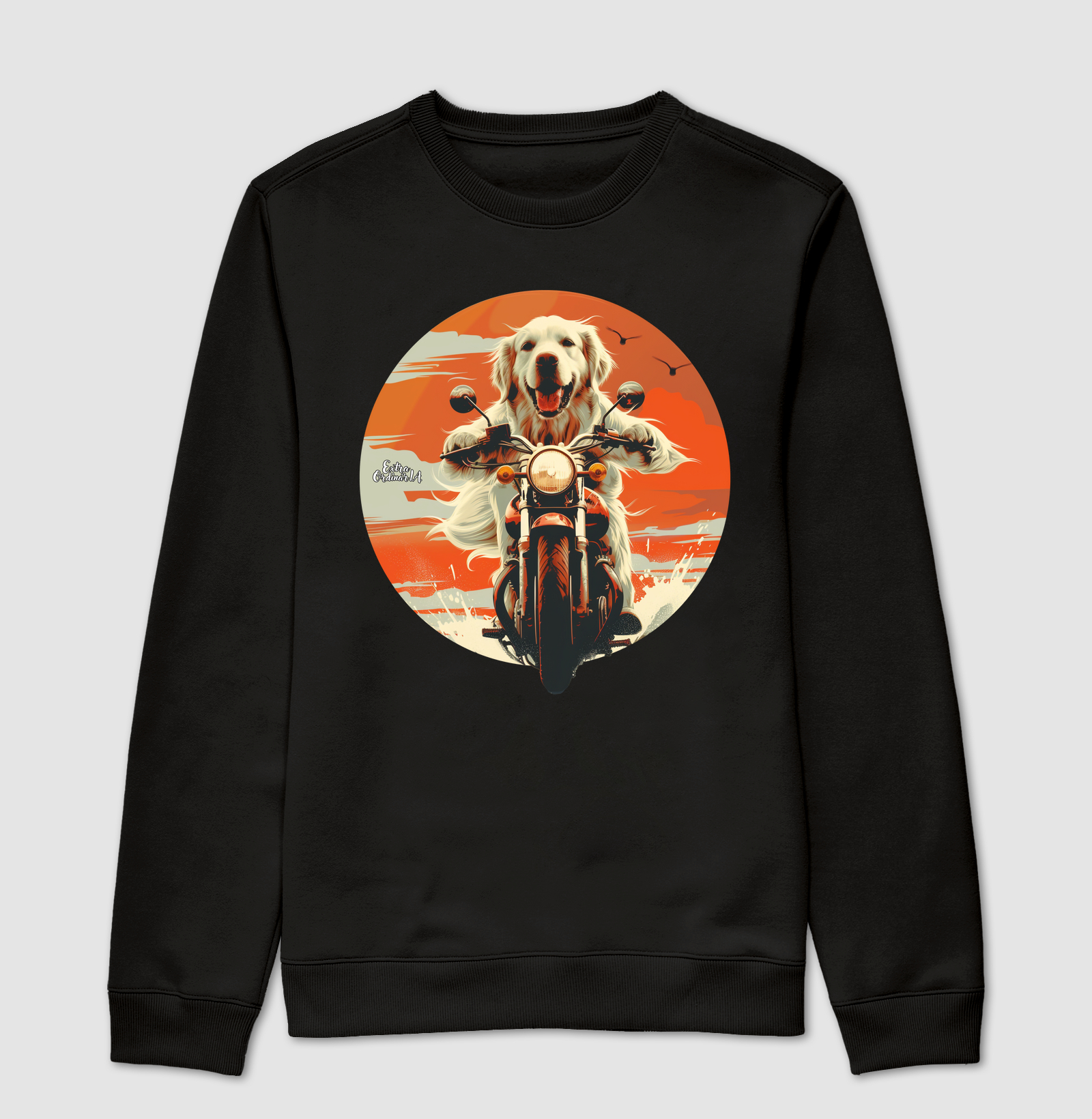 Golden Retriever Motociclista