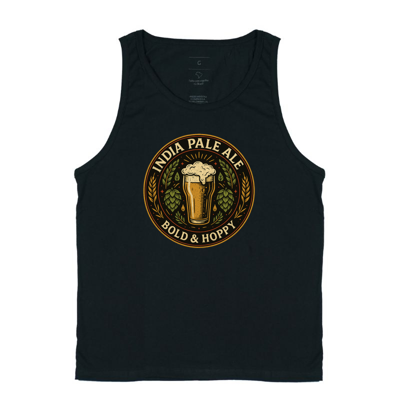 Camiseta India Pale Ale IPA Bold & Hoppy Estampa Vintage Cerveja Artesanal