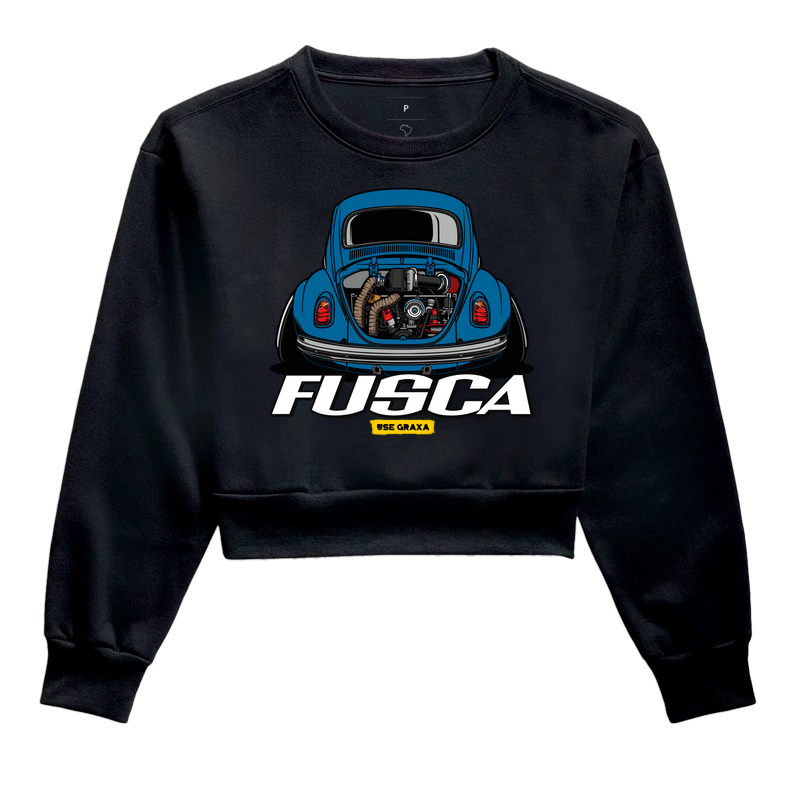 Fusca Turbo Azul Escuro Escrita