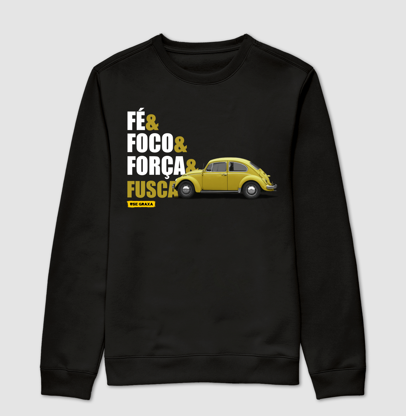 Fé Foco Força Fusca Amarelo