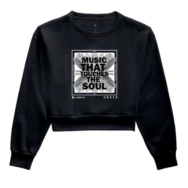 MOLETOM CROPPED MUSIC THAT TOUCHES THE SOUL