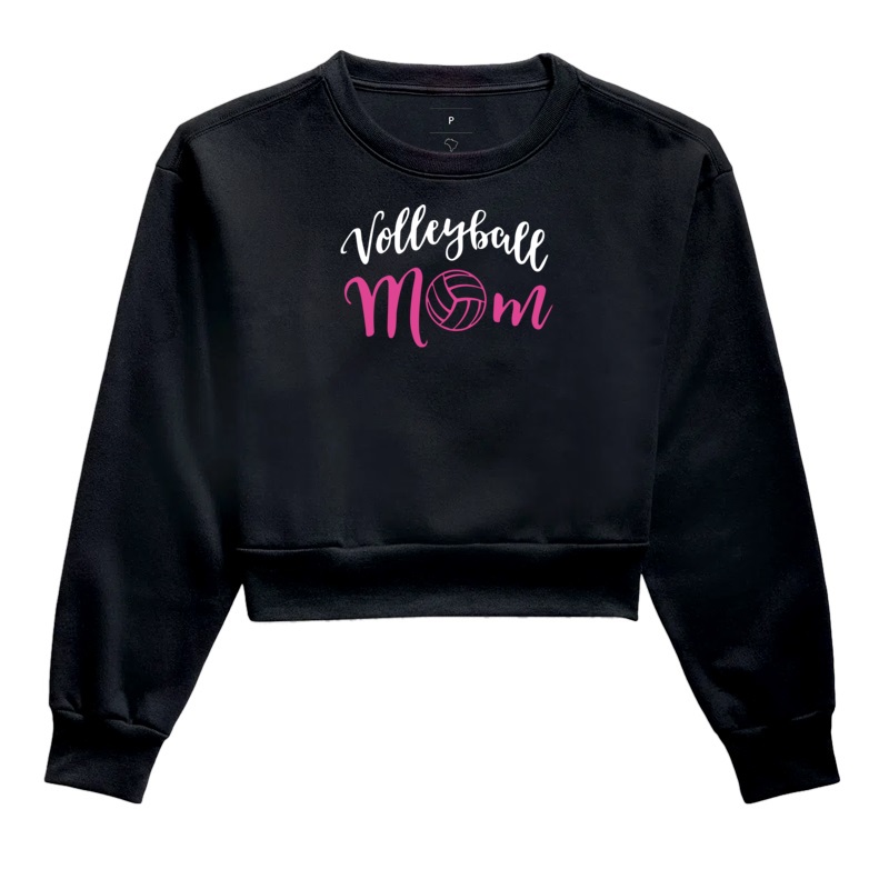 Moletom Cropped Volleyball Mom