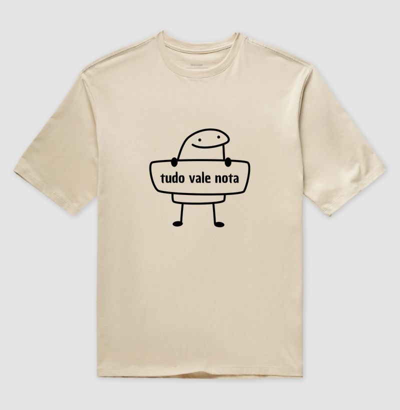 Práxis Camiseta Oversized Flork - tudo vale nota -