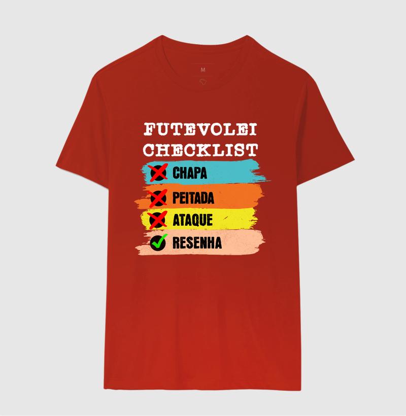 Camiseta Checklist - Futevôlei