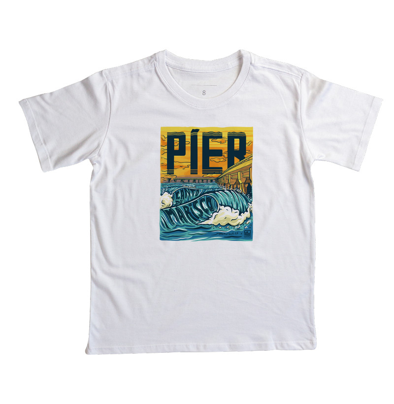 Camiseta Infantil Píer "Canto do Marisco" - Cor