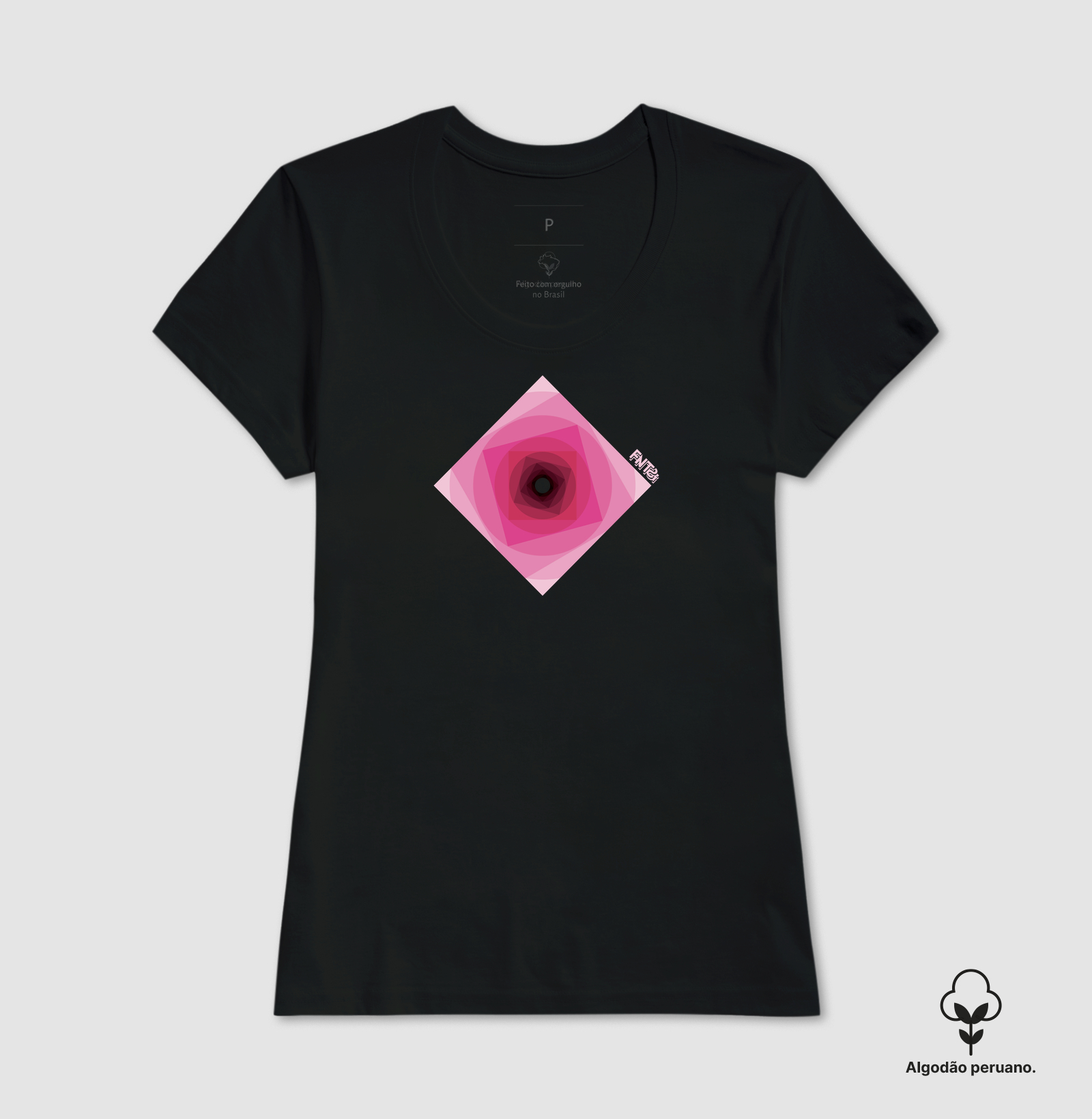 T-SHIRT "INFINITA FANTASIA" / MAGENTA MININAL (ALGODÃO PERUANO)