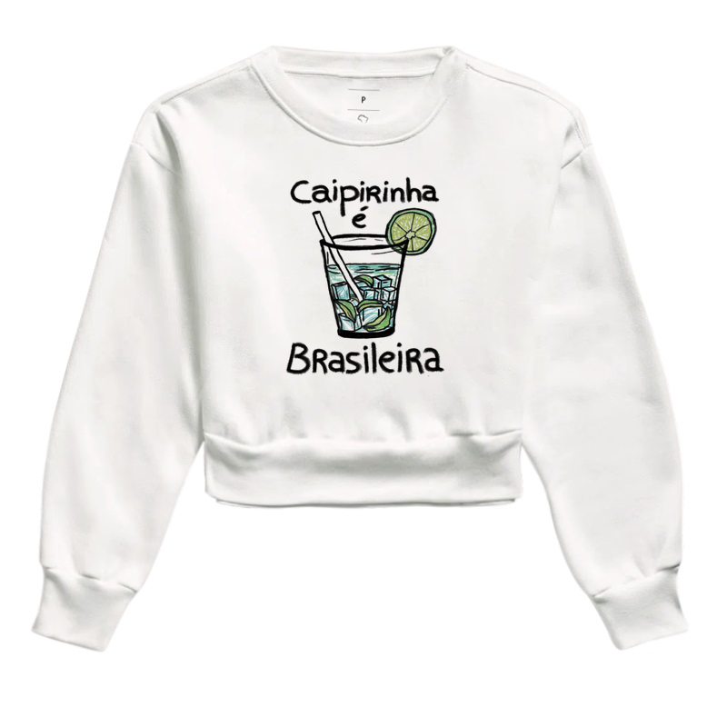 Moletom Cropped "caipirinha"