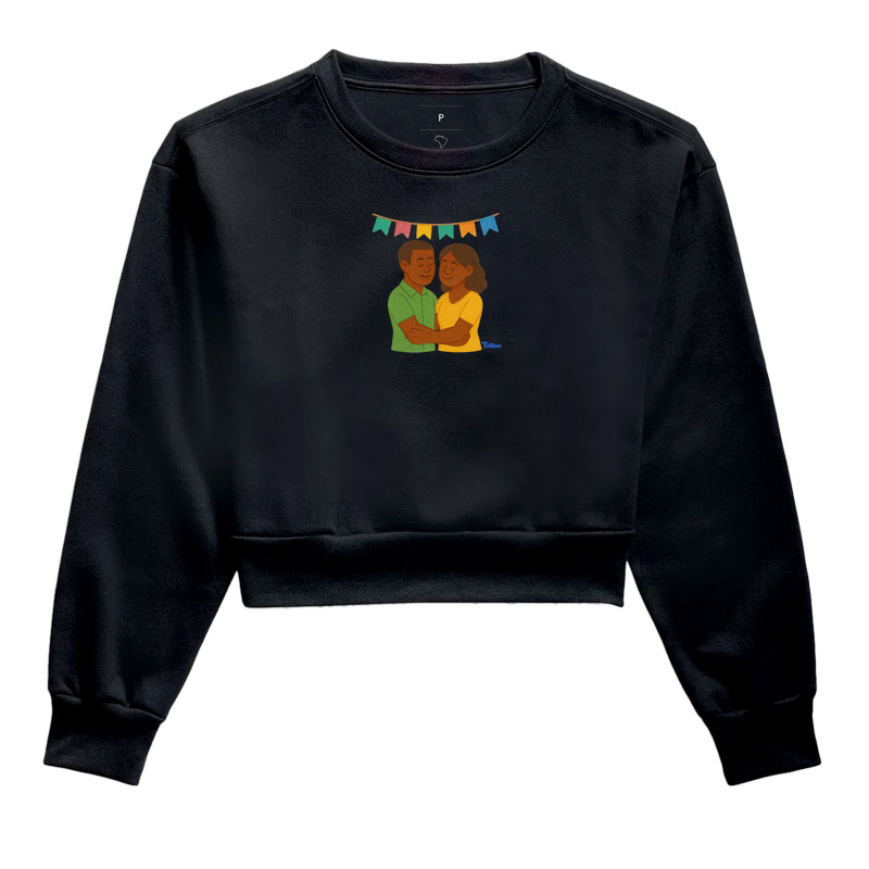 Moletom Cropped "casal H" 2