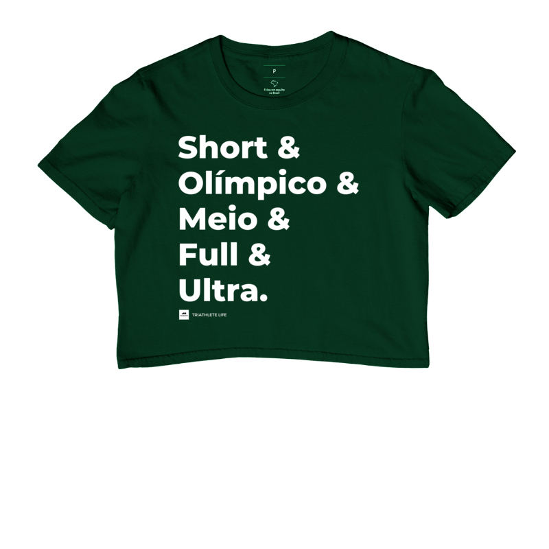 Camiseta Cropped Distâncias do Tri