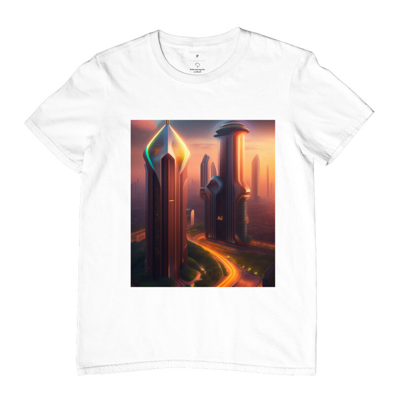futuristic city t-shirt