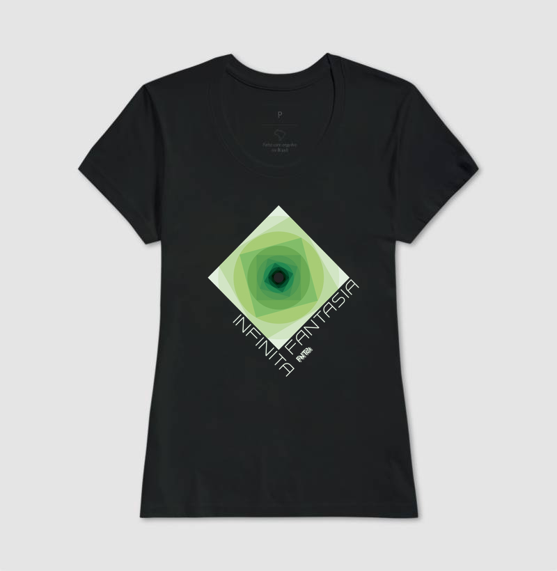 T-SHIRT "INFINITA FANTASIA" / VERDE ESTAMPA GRANDE