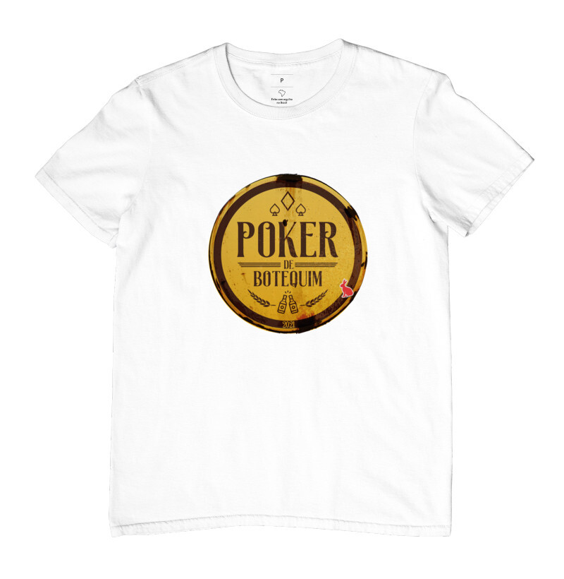 Camiseta 100% Algodão Poker de Botequim Masculina - Vintage 2021 