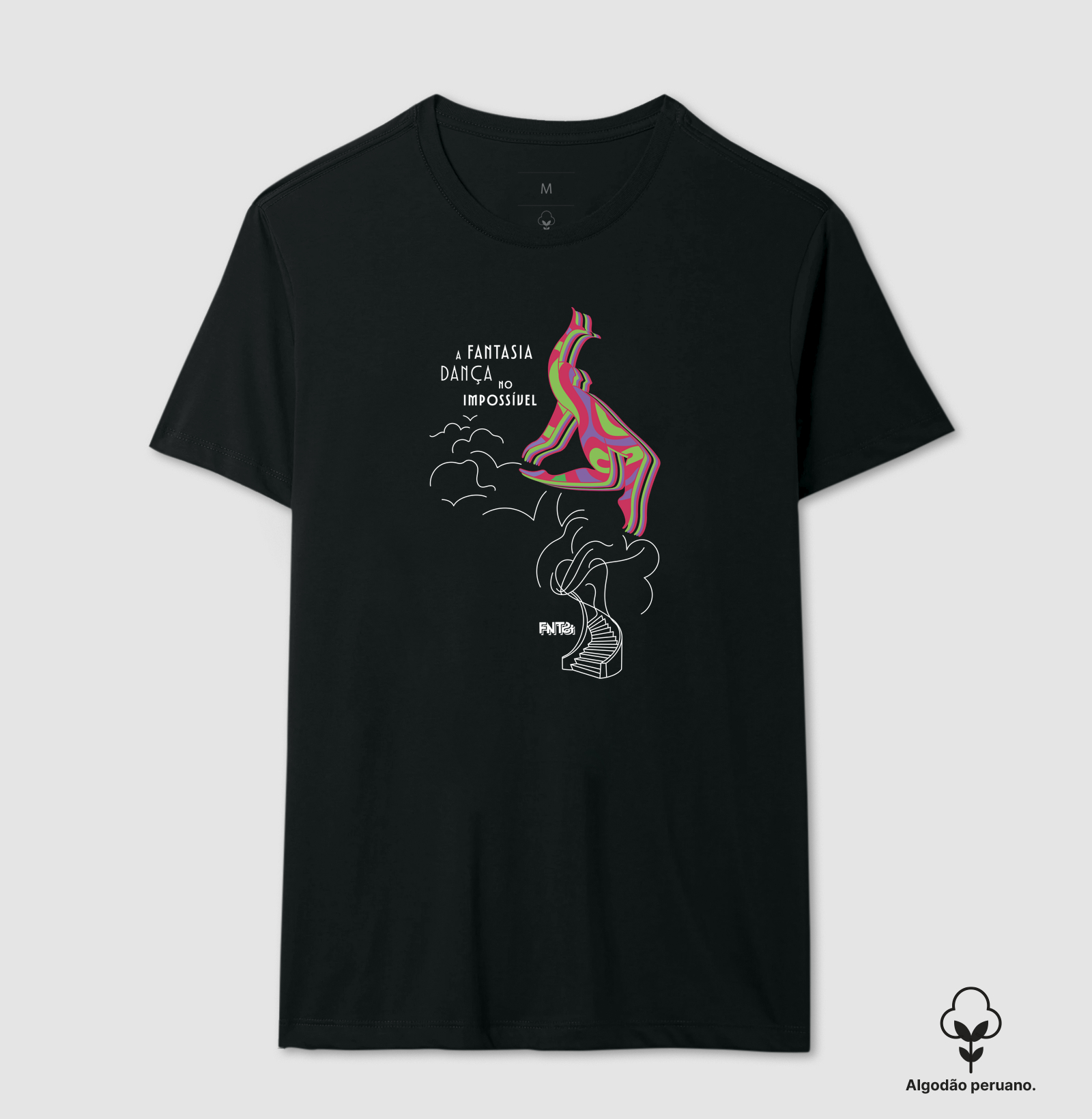 T-SHIRT "FANTASIA" / DANÇA NO IMPOSSÍVEL (ALGODÃO PERUANO)