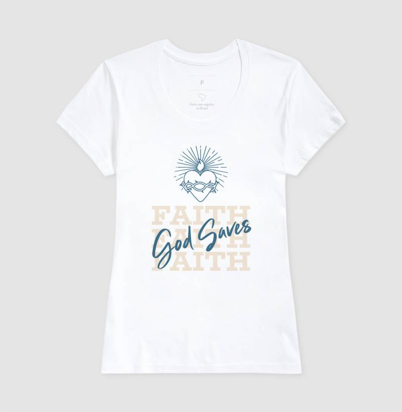 Camiseta Feminina Fé Faith