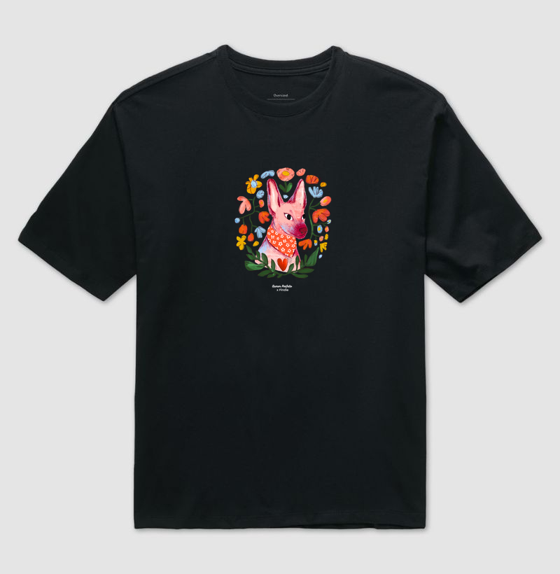 Camiseta Oversized - Aumor Não tem Raça - Menina