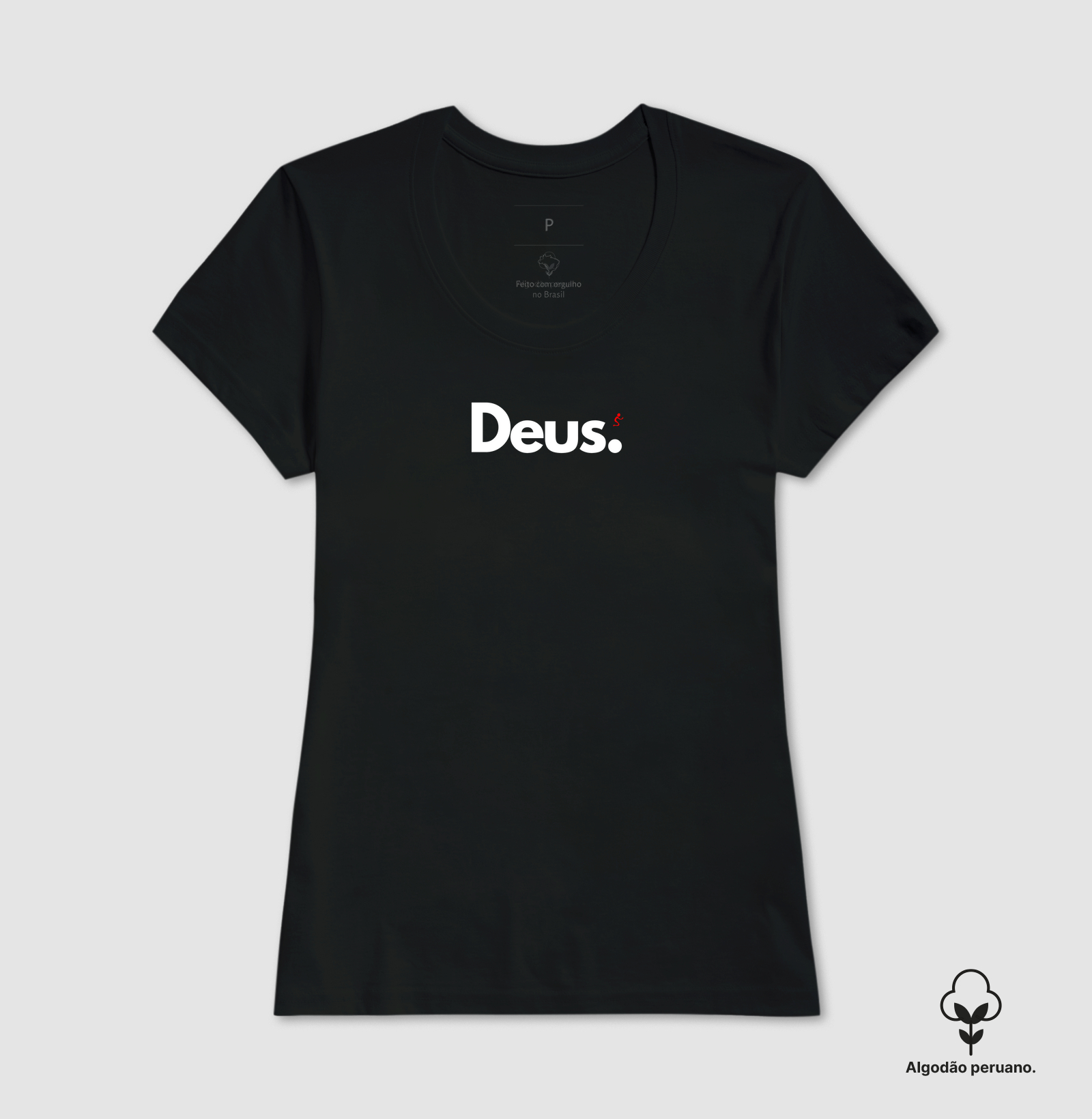Camiseta Feminina Deus – Fé e Estilo com Algodão Peruano Premium | Semeador Store
