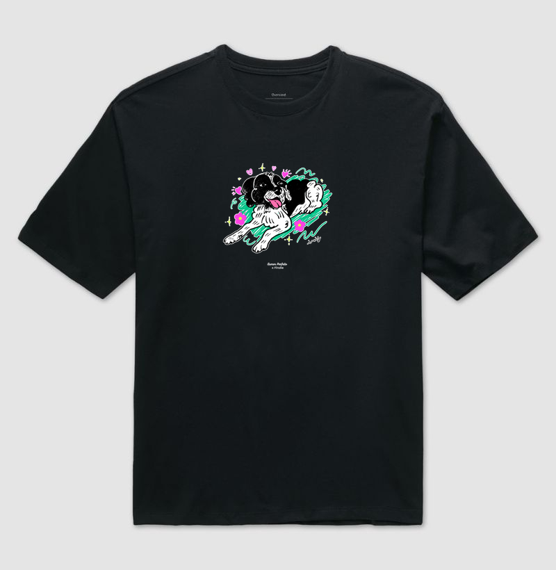 Camiseta Oversized - Aumor Não tem Raça - Fumaça