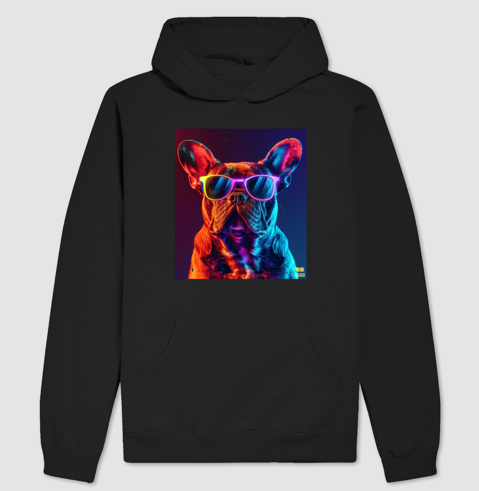 Moletom Bulldog Frances "Oculos Neon 2"