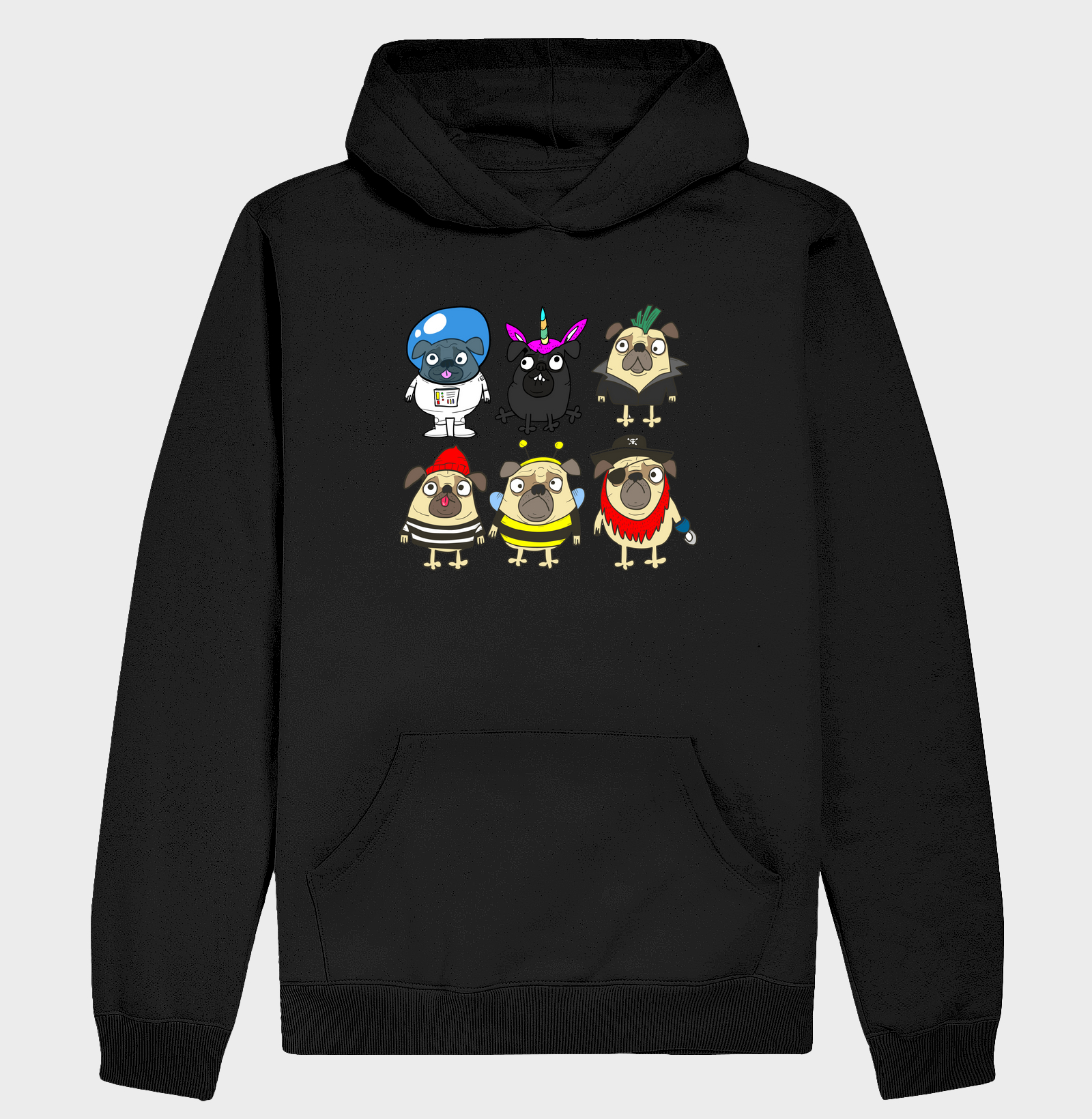 Moletom Hoodie Funny Pug