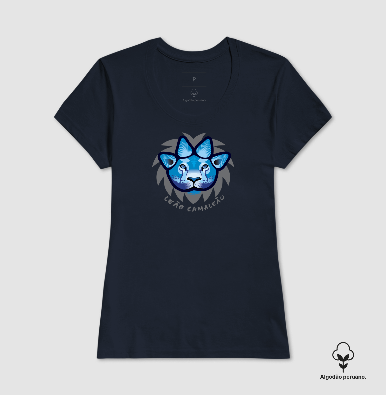 Camiseta Premium Feminina Camaleão Signos - Leão - Algodão Pima